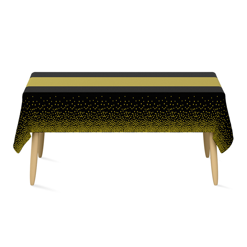 Jednokratni PEVA stolnjak, pravokutnog oblika, uzorak s točkicama, mogućnost ispisa logotipa