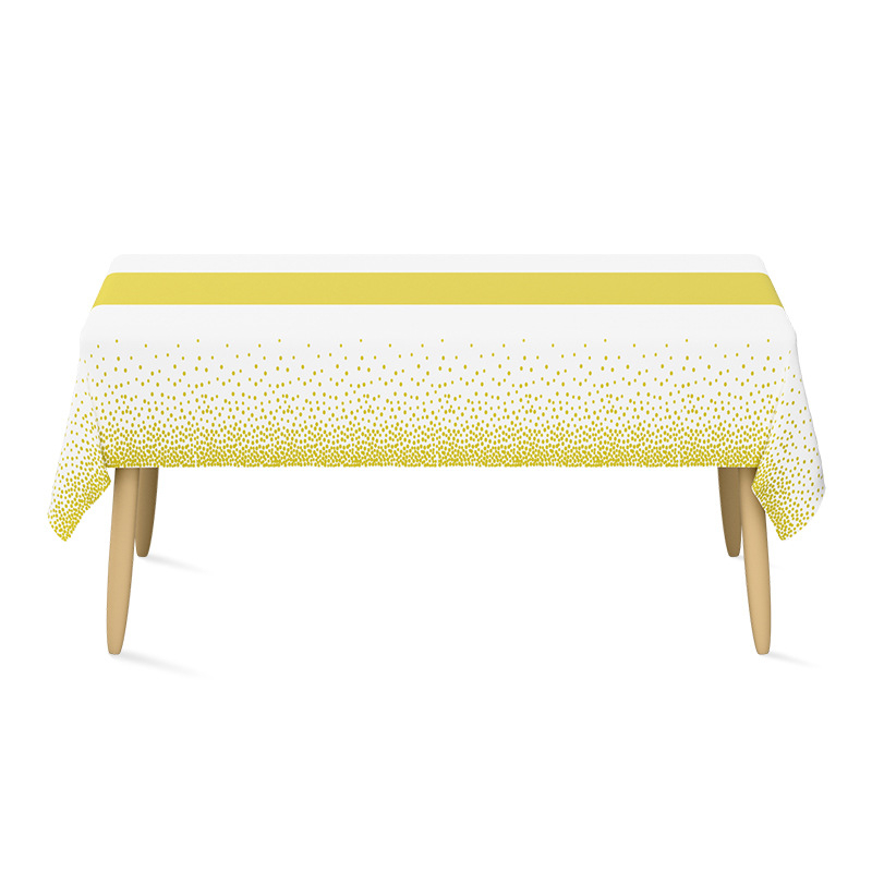 Jednokratni PEVA stolnjak, pravokutnog oblika, uzorak s točkicama, mogućnost ispisa logotipa