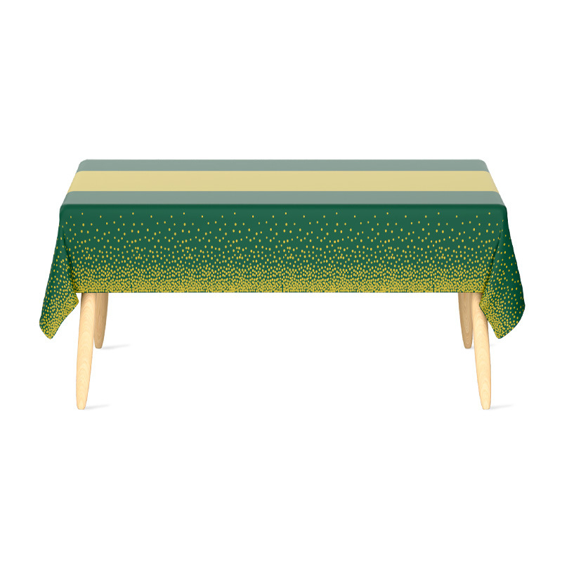 Jednokratni PEVA stolnjak, pravokutnog oblika, uzorak s točkicama, mogućnost ispisa logotipa