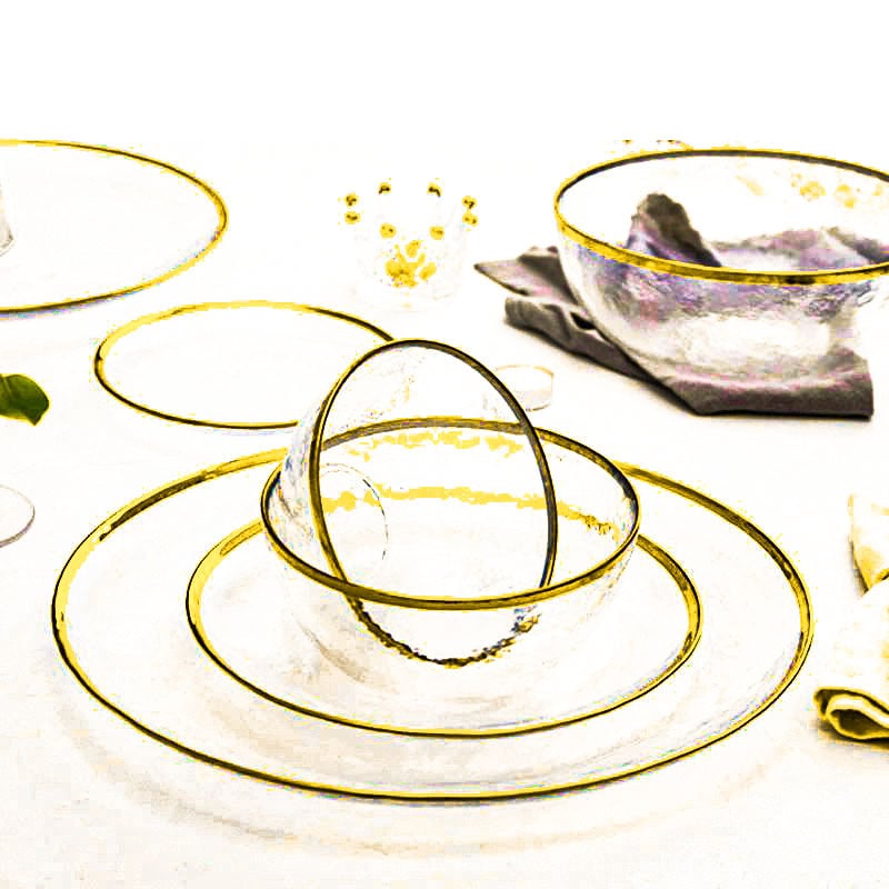 Σετ ειδών τραπεζαρίας από κρύσταλλο γυαλί με χειροποίητο γλάσο (συμβατό με φούρνο μικροκυμάτων; μοντέρνο δυτικό στυλ; 36 τεμάχια)