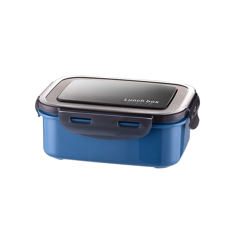 Cutie prânz Bento, două compartimente, formă pătrată, material PP, capacitate 800–1000 ml, compatibil cu microunde