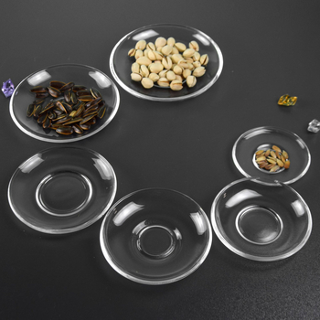 Vas rotund din sticlă pentru cafea și gustări, sticlă rezistentă la căldură, imprimare logo disponibilă, personalizare disponibilă, 6 bucăți în cutie