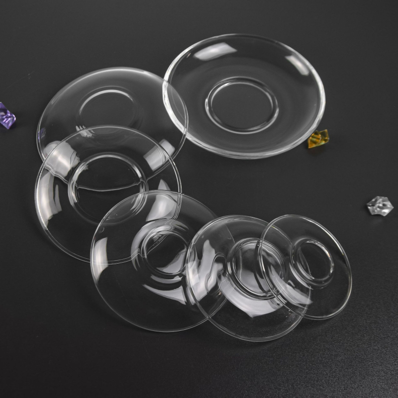 Vas rotund din sticlă pentru cafea și gustări, sticlă rezistentă la căldură, imprimare logo disponibilă, personalizare disponibilă, 6 bucăți în cutie