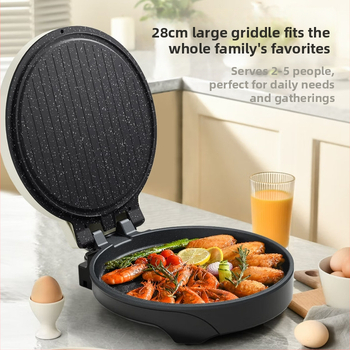 Pioneer JNG-8528 elektromos palacsinta készítő kétoldali fűtéssel, többfunkciós, 1200W, 220V, súly 2,4 kg