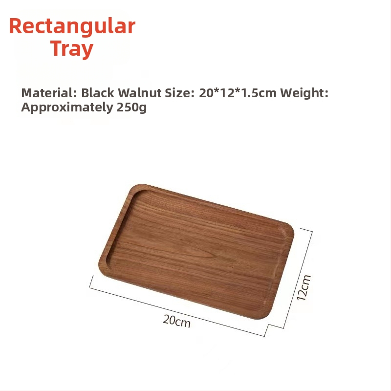 Téglalap alakú fa tálca — felület: kézzel rajzolt, modern minimalist stílus, anyag: fa