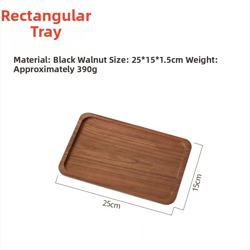 Téglalap alakú fa tálca — felület: kézzel rajzolt, modern minimalist stílus, anyag: fa