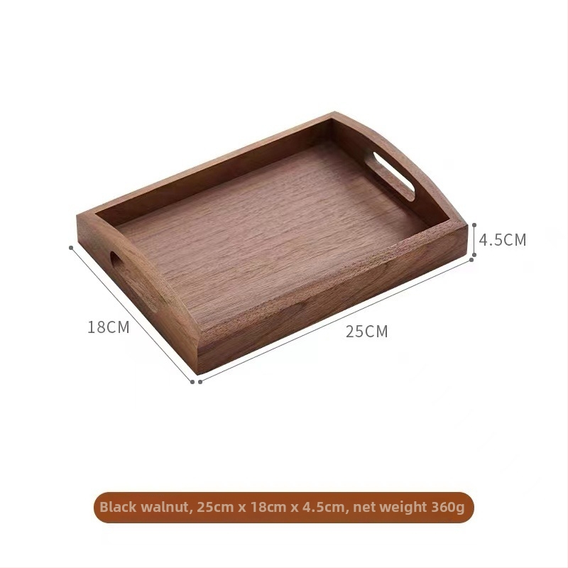 Téglalap alakú fa tálca — felület: kézzel rajzolt, modern minimalist stílus, anyag: fa