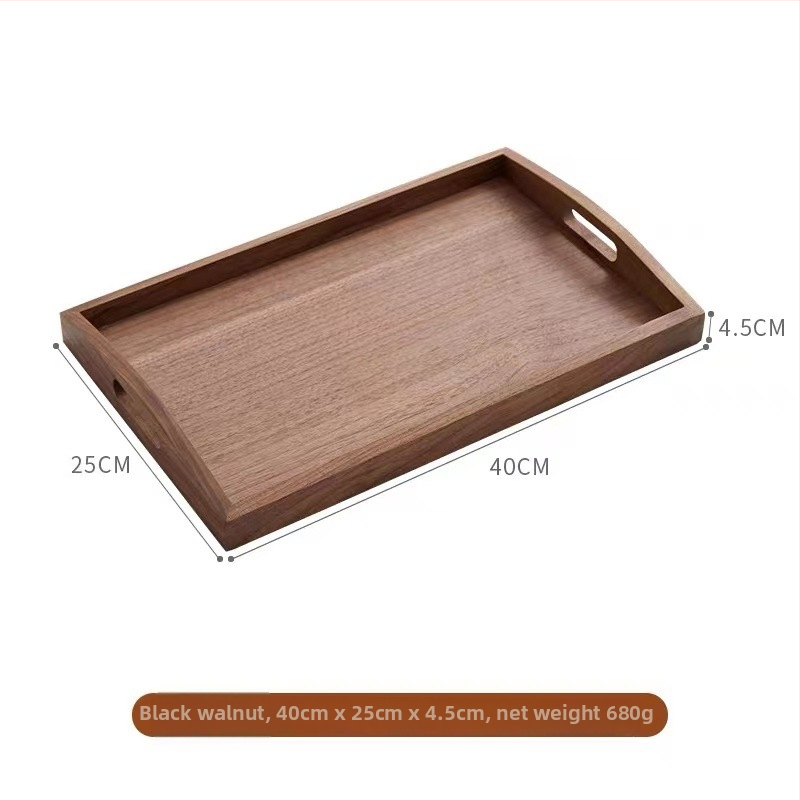 Téglalap alakú fa tálca — felület: kézzel rajzolt, modern minimalist stílus, anyag: fa