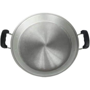 Tigaie de prăjit, aluminiu, antiaderent, stil chinezesc, cu fund unic, capac din oțel inoxidabil