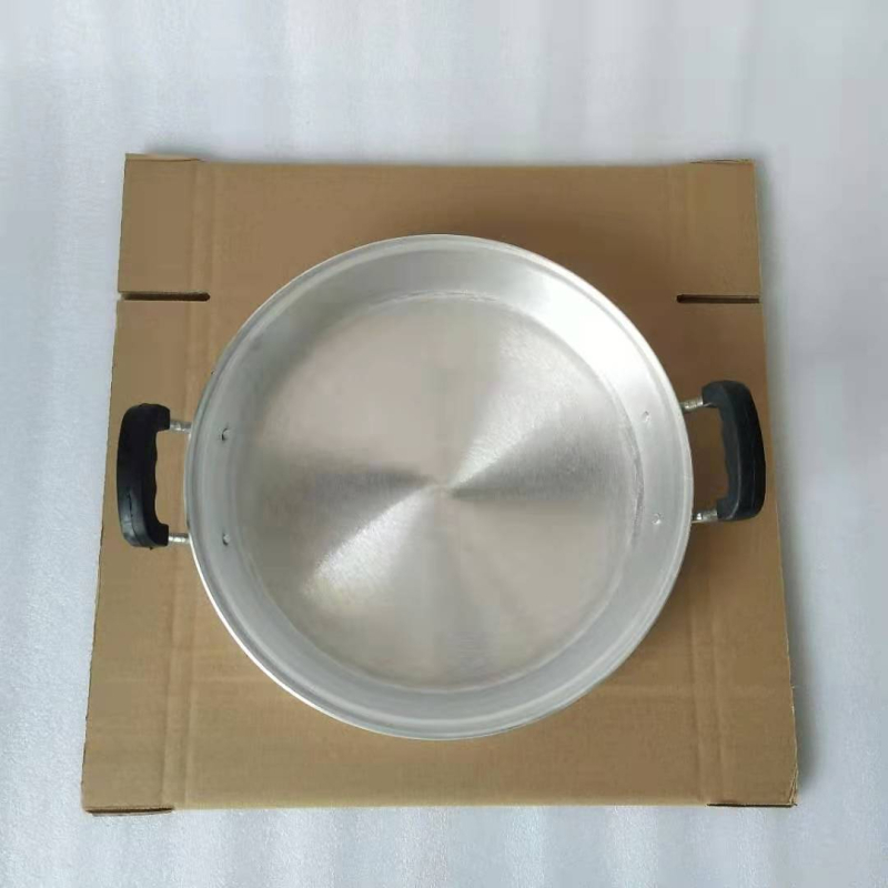 Tigaie de prăjit, aluminiu, antiaderent, stil chinezesc, cu fund unic, capac din oțel inoxidabil