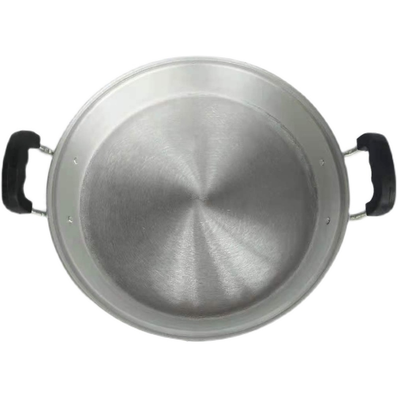 Tigaie de prăjit, aluminiu, antiaderent, stil chinezesc, cu fund unic, capac din oțel inoxidabil