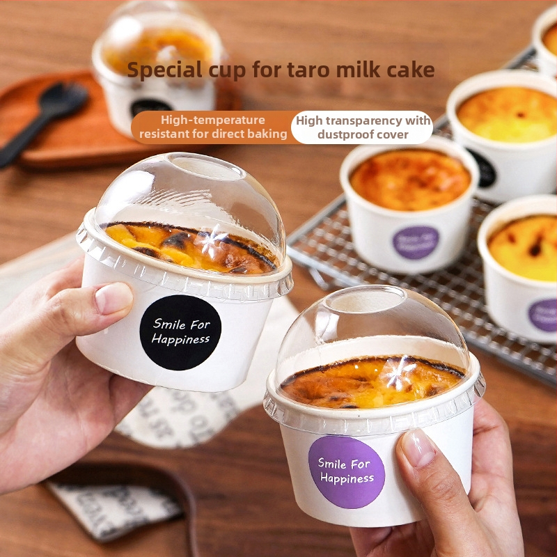 Ten Colors of Life pokryté pečiace šálky na jogurt/syr, objem 101–200 ml, vhodné do mikrovlnky