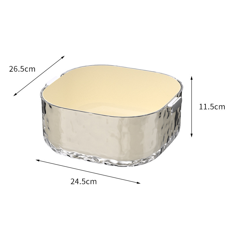 Διπλό επίπεδο κάδο πλυσίματος λαχανικών με αποχέτευση — πλαστικό, μάρκα Aoxi, μοντέρνο απλό στυλ, κυκλοφόρησε το 2024, ποιότητα πρώτης κατηγορίας