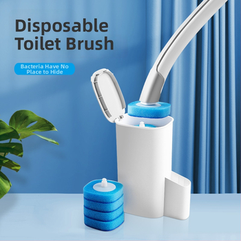 Egyszer használatos WC-kefé cserefej készlet – műanyag, modern minimalista stílus, Le Le Jia márka, magáncímkére kész