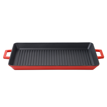 Tigaie din fontă pentru prăjit, antiaderent, adâncime 4 cm, greutate 3,5 kg, model LS-1501
