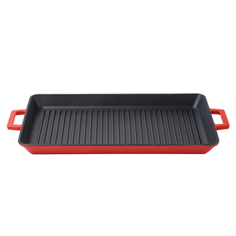 Tigaie din fontă pentru prăjit, antiaderent, adâncime 4 cm, greutate 3,5 kg, model LS-1501