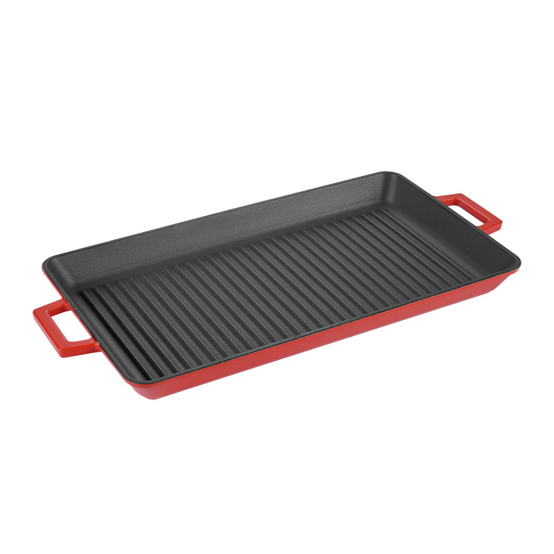 Tigaie din fontă pentru prăjit, antiaderent, adâncime 4 cm, greutate 3,5 kg, model LS-1501