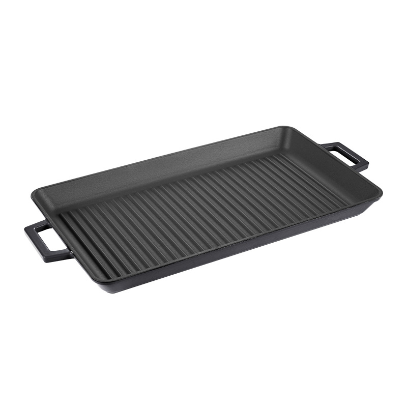 Tigaie din fontă pentru prăjit, antiaderent, adâncime 4 cm, greutate 3,5 kg, model LS-1501