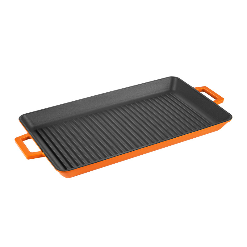 Tigaie din fontă pentru prăjit, antiaderent, adâncime 4 cm, greutate 3,5 kg, model LS-1501