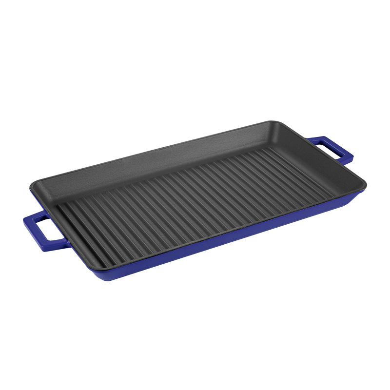 Tigaie din fontă pentru prăjit, antiaderent, adâncime 4 cm, greutate 3,5 kg, model LS-1501