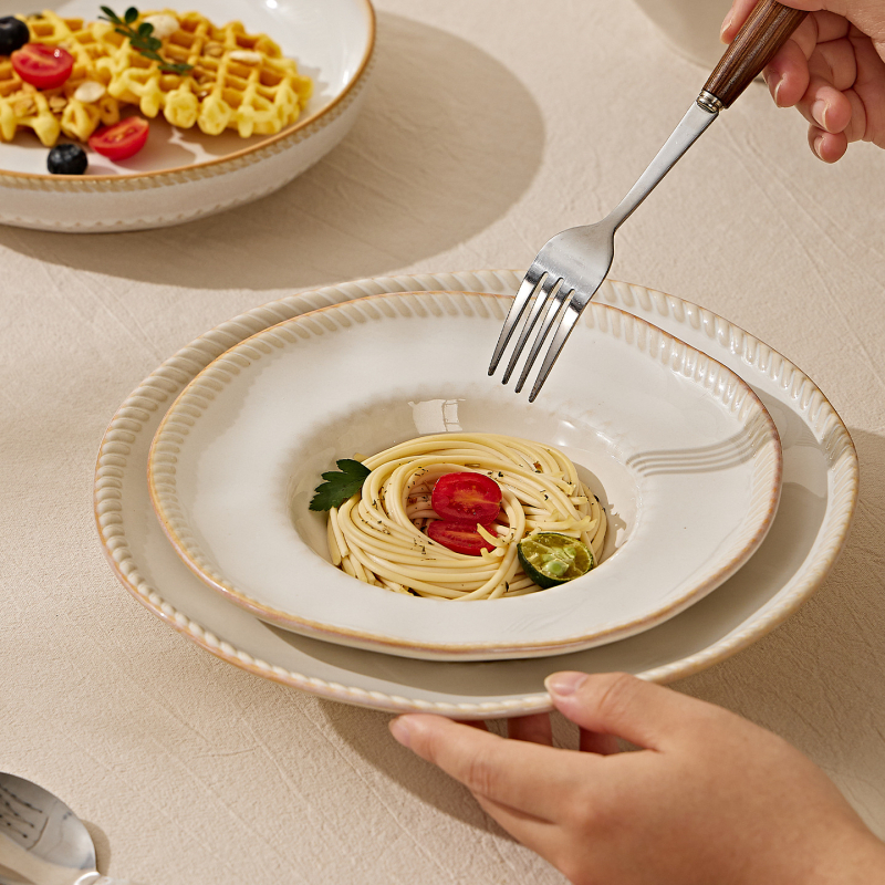 Stanley 5-dijelni porculanski set posuđa za stolovanje, nordijski stil, s podglazurnim završnim premazom