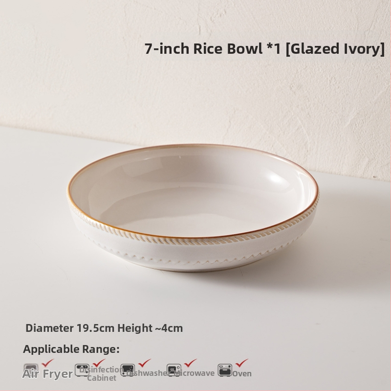 Stanley 5-dijelni porculanski set posuđa za stolovanje, nordijski stil, s podglazurnim završnim premazom