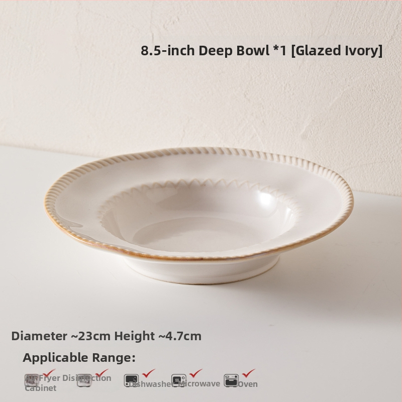 Stanley 5-dijelni porculanski set posuđa za stolovanje, nordijski stil, s podglazurnim završnim premazom