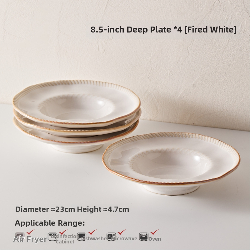 Stanley 5-dijelni porculanski set posuđa za stolovanje, nordijski stil, s podglazurnim završnim premazom