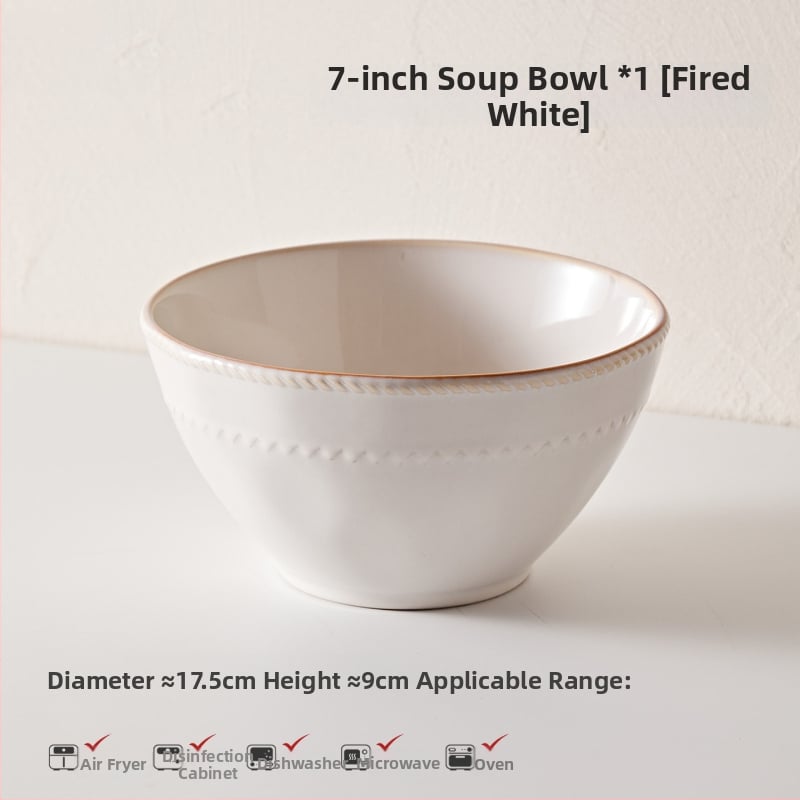 Stanley 5-dijelni porculanski set posuđa za stolovanje, nordijski stil, s podglazurnim završnim premazom