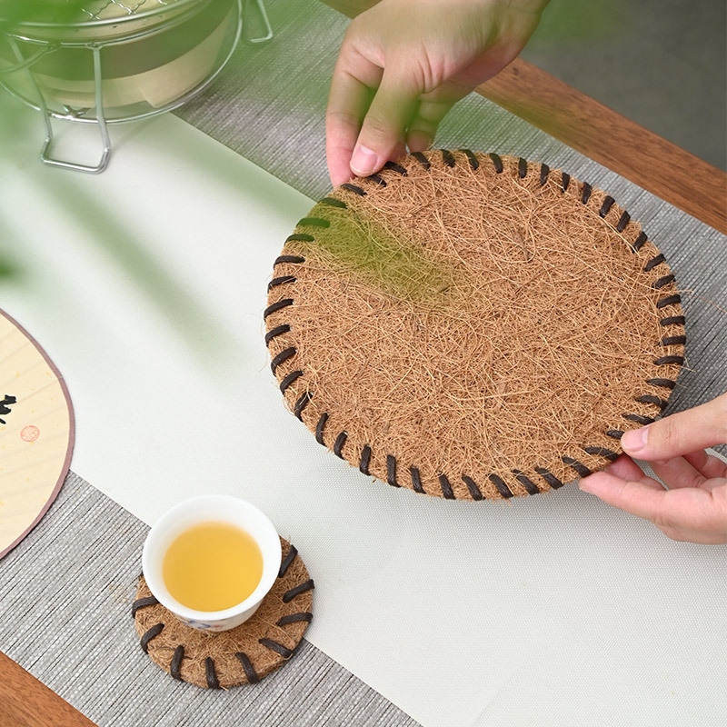 Πατάκι τσαγιού Lai dongsheng - Θερμομονωτικό, Αντιολισθητικό, Υφαντό από καρύδα, για τελετή Kung Fu τσαγιού