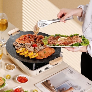 Mega-Poly željezna okrugla grill ploča, prijenosna, 500 g