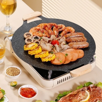 Mega-Poly željezna okrugla grill ploča, prijenosna, 500 g