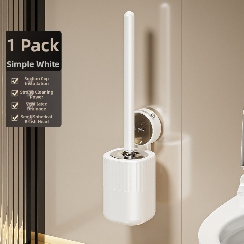 Záchodová kefka s prisávkou, nástenné montáž bez vŕtania, bez mŕtveho uhla – Značka Independent, Materiál: Plast, Model: Yd2dFzPC, Štýl: Svetlý luxus