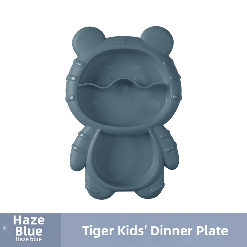 Apricot Rhyme rajzfilm-stílusú műanyag gyerek étkészlet, négy darabos készlet: tányér, tál, kanál és villa