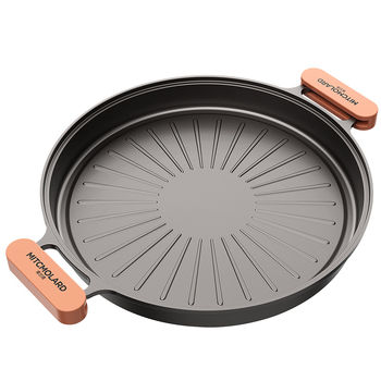 Tigaie rotundă teppanyaki din aliaj de titan – multifuncțională, portabilă, ușor de curățat