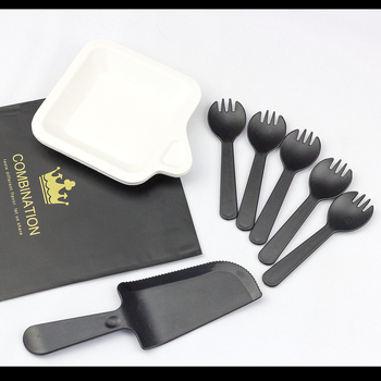 Jednokratni set posuđa za tortu, četverodijelan: plast, kružni oblik, mogućnost prilagodbe logotipa, 3 godine trajanja, podrijetlo Hebei