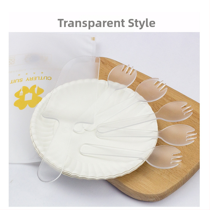 Jednorázový set riadu na tortu, štvorčlenný: plast, kruhový tvar, možná personalizácia loga, 3-ročná trvanlivosť, pôvod Hebei