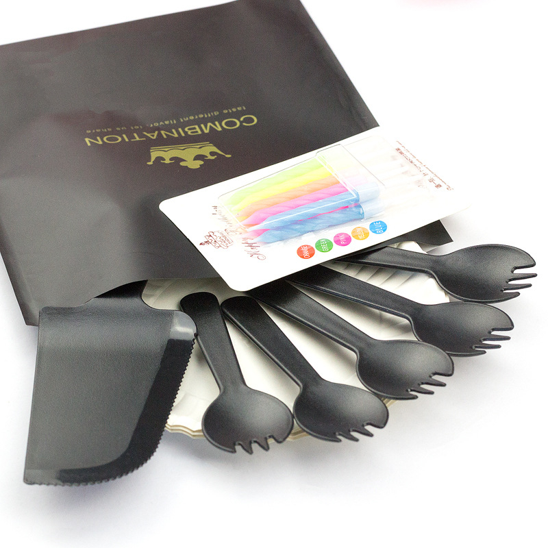 Jednokratni set posuđa za tortu, četverodijelan: plast, kružni oblik, mogućnost prilagodbe logotipa, 3 godine trajanja, podrijetlo Hebei