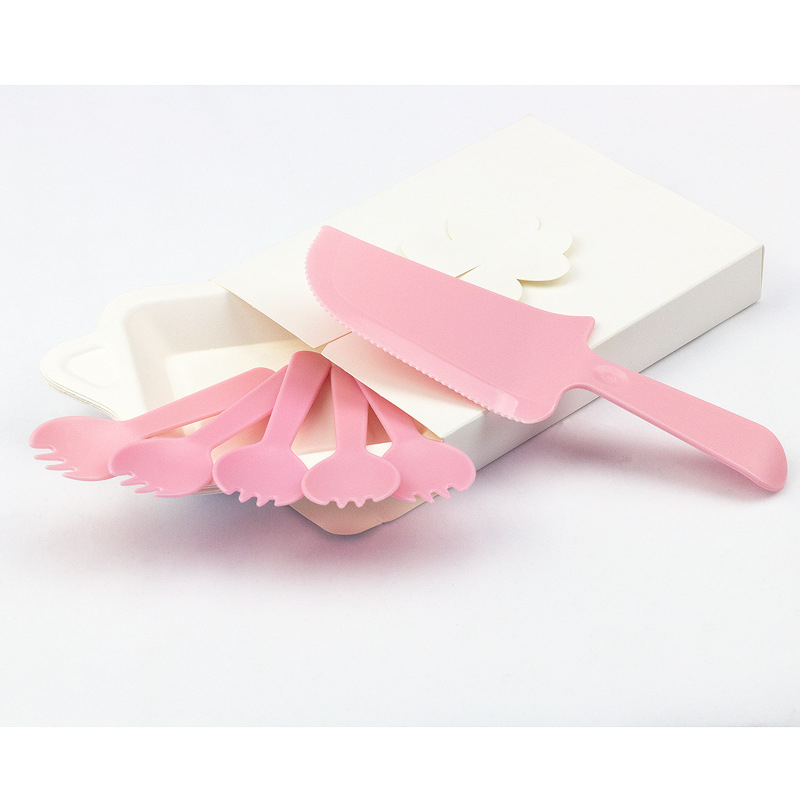 Jednokratni set posuđa za tortu, četverodijelan: plast, kružni oblik, mogućnost prilagodbe logotipa, 3 godine trajanja, podrijetlo Hebei