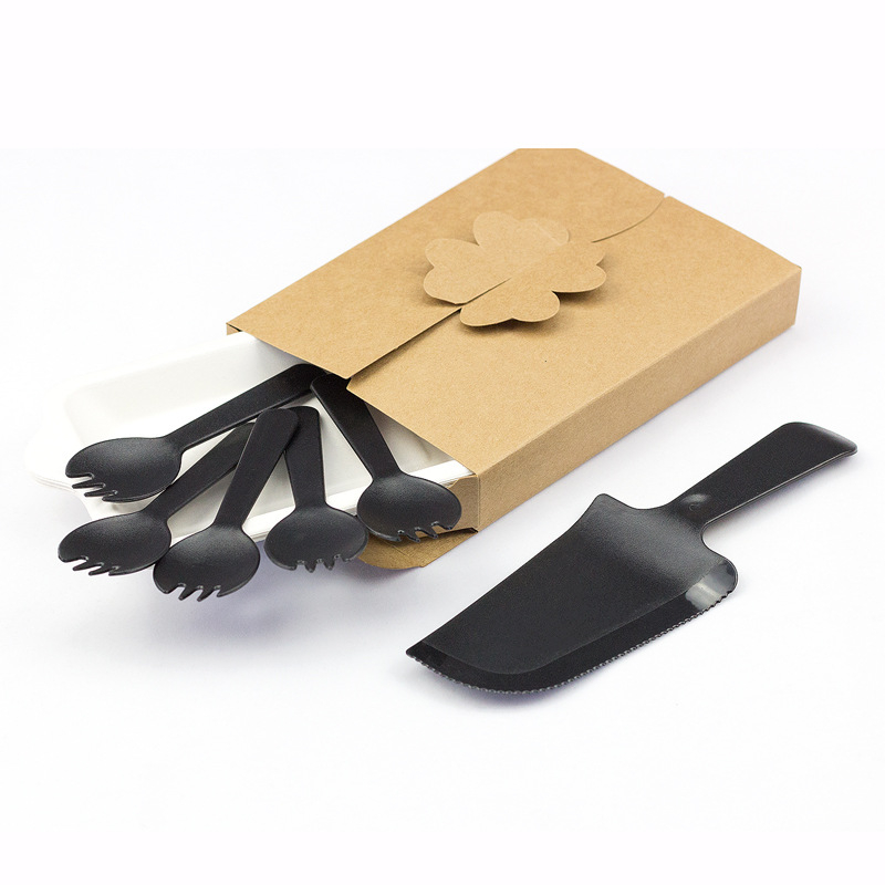 Jednokratni set posuđa za tortu, četverodijelan: plast, kružni oblik, mogućnost prilagodbe logotipa, 3 godine trajanja, podrijetlo Hebei