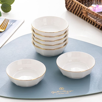 Castroane ceramice pentru dips în stil nordic, pentru uz casnic; imprimare logo disponibilă; ideale ca cadou pentru colegi la conferințe