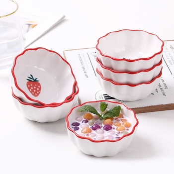 Castroane ceramice pentru dips în stil nordic, pentru uz casnic; imprimare logo disponibilă; ideale ca cadou pentru colegi la conferințe