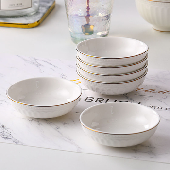 Castroane ceramice pentru dips în stil nordic, pentru uz casnic; imprimare logo disponibilă; ideale ca cadou pentru colegi la conferințe