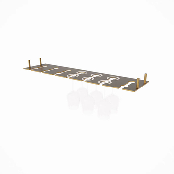 Raft pentru pahare de vin - aliaj de aluminiu, montat pe perete, 5 mm grosime, stil modern minimalist