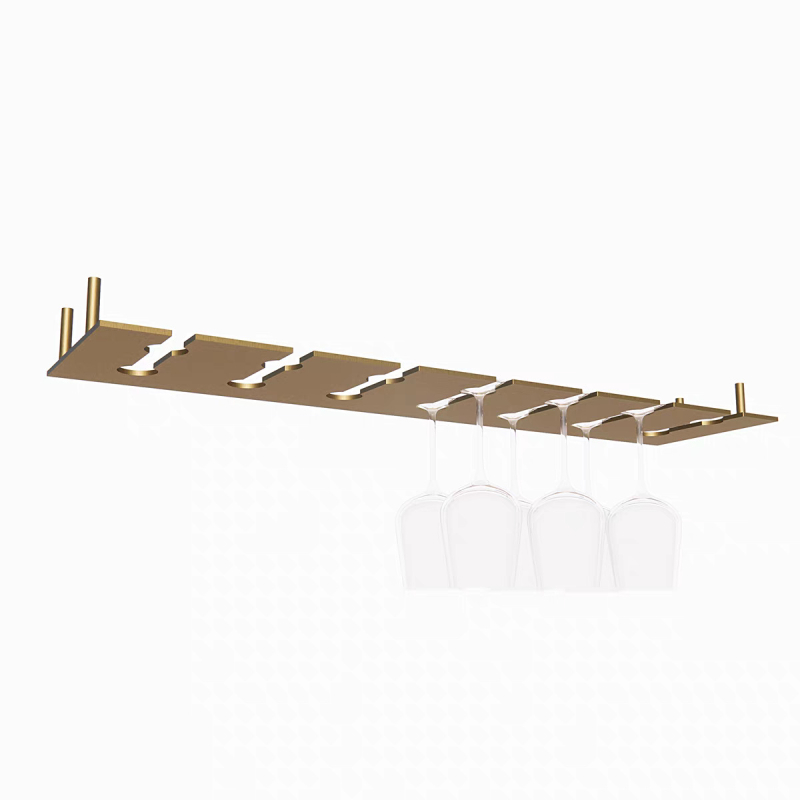 Raft pentru pahare de vin - aliaj de aluminiu, montat pe perete, 5 mm grosime, stil modern minimalist