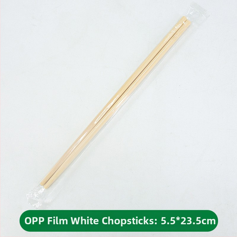 Jednorazové bambusové paličky na jedlo, karbonizované, samostatne balené, 50 párov v balení, možnosť tlače loga