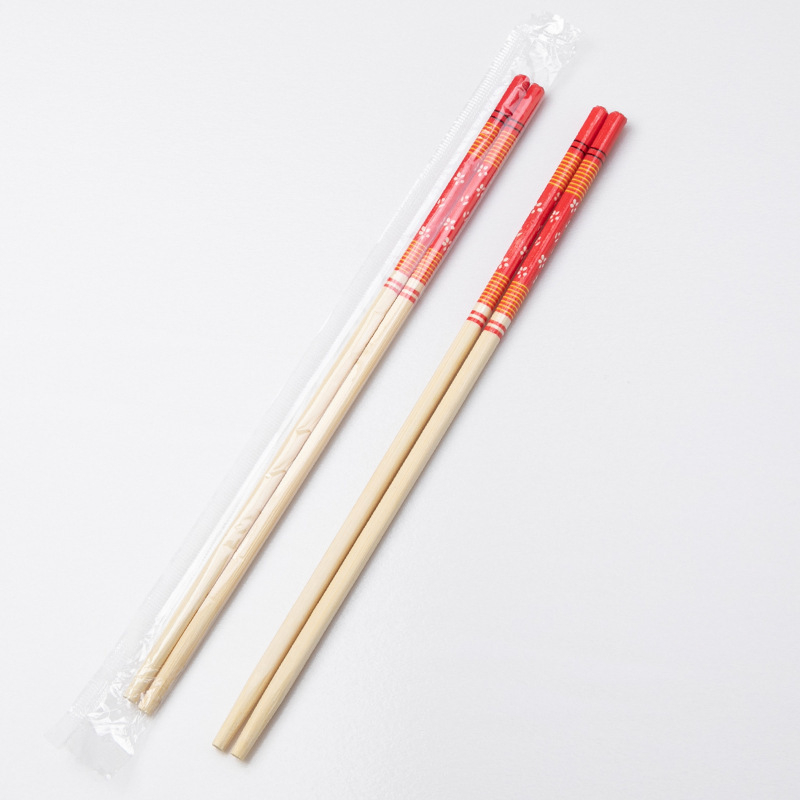 Μίας χρήσης ξυλάκια μπαμπού, καρβονισμένα, ατομικά συσκευασμένα, 50 ζεύγη ανά συσκευασία, δυνατότητα εκτύπωσης λογότυπου