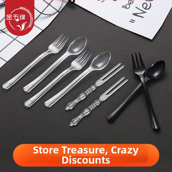 Jednokratni plastični set pribora (nož, vilica, žlica) – minimalistički stil, pogodna za mikrovalnu, prilagodljiv, pakiranje 100/200 komada