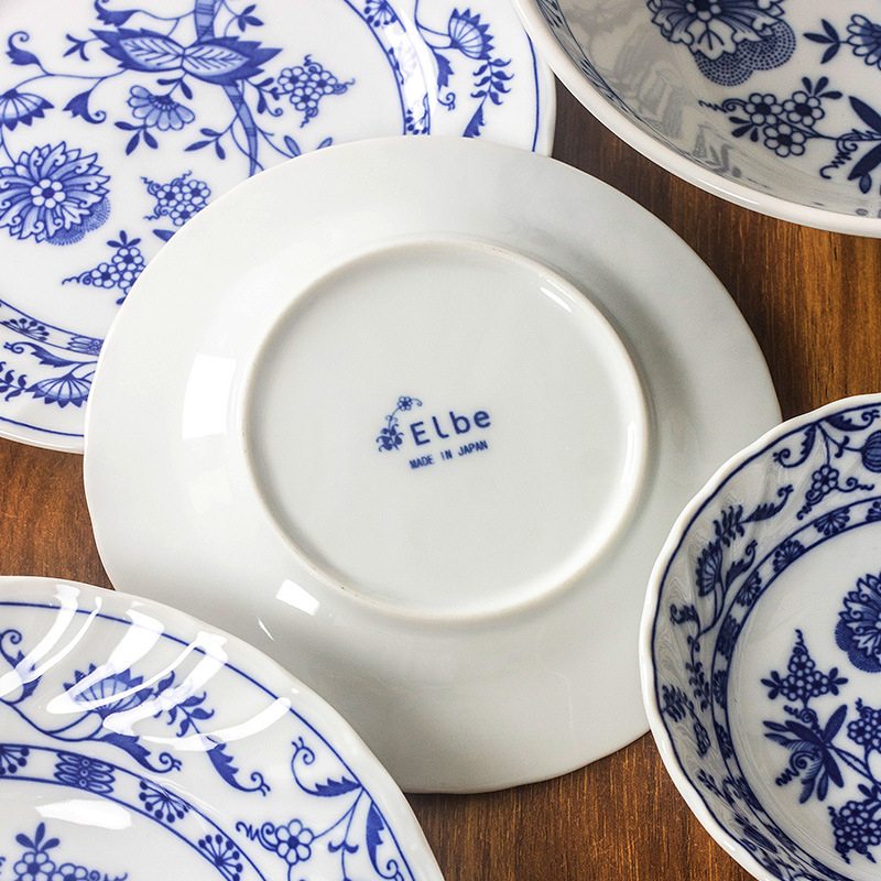 Porcelanski tanjur s cvjetnim uzorkom, pod glazurom, pogodan za mikrovalnu, lagani luksuzni retro stil, uvoz