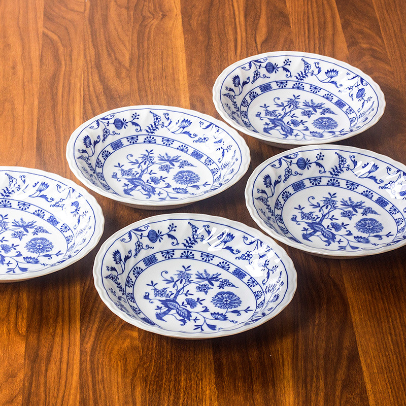 Porcelanski tanjur s cvjetnim uzorkom, pod glazurom, pogodan za mikrovalnu, lagani luksuzni retro stil, uvoz